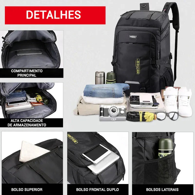 Mochila Impermeável Urban Camping 60L