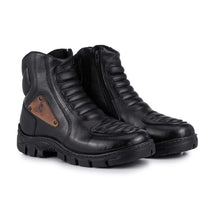 Bota Para Motociclista Masculina Couro Resistente