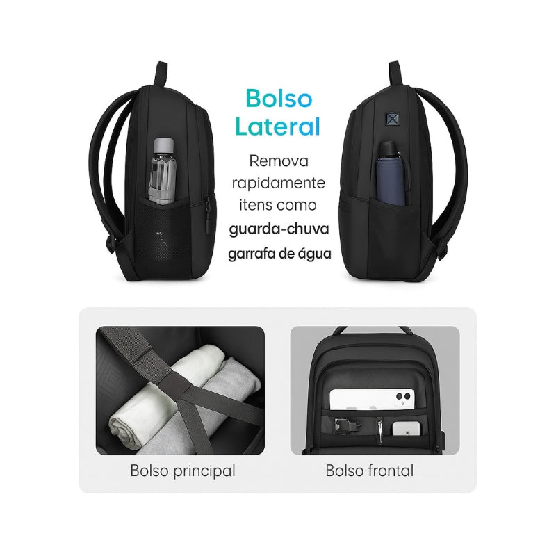 Mochila para Notebook Impermeável Executiva - 15,6”